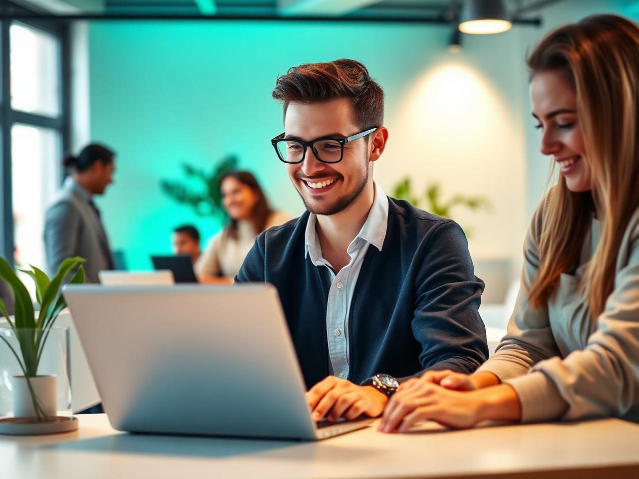 Small business team working with AI tools